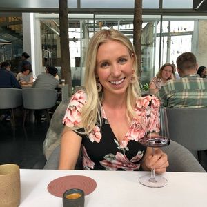 Black floral wrap top from Forever 21